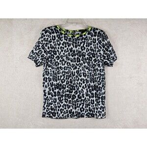 Marc Jacobs Women's Short Sleeve Animal Print Semi Sheer Top Size 0